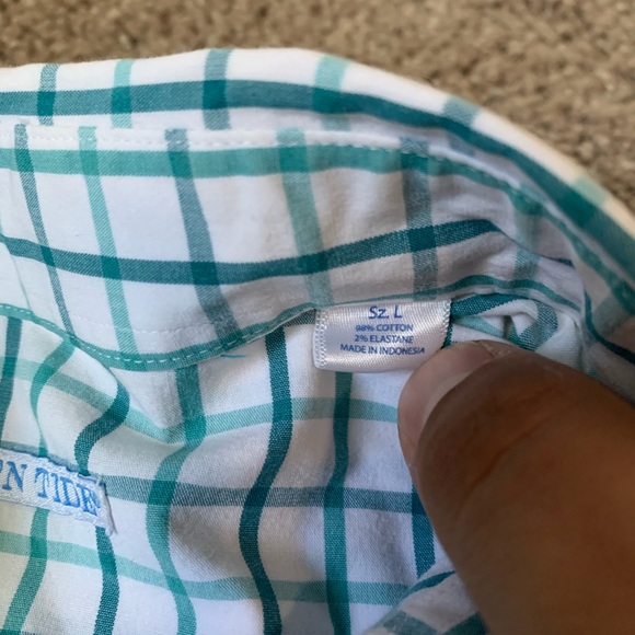 Southern Tide Green Plaid Button Down - Picture 4 of 7